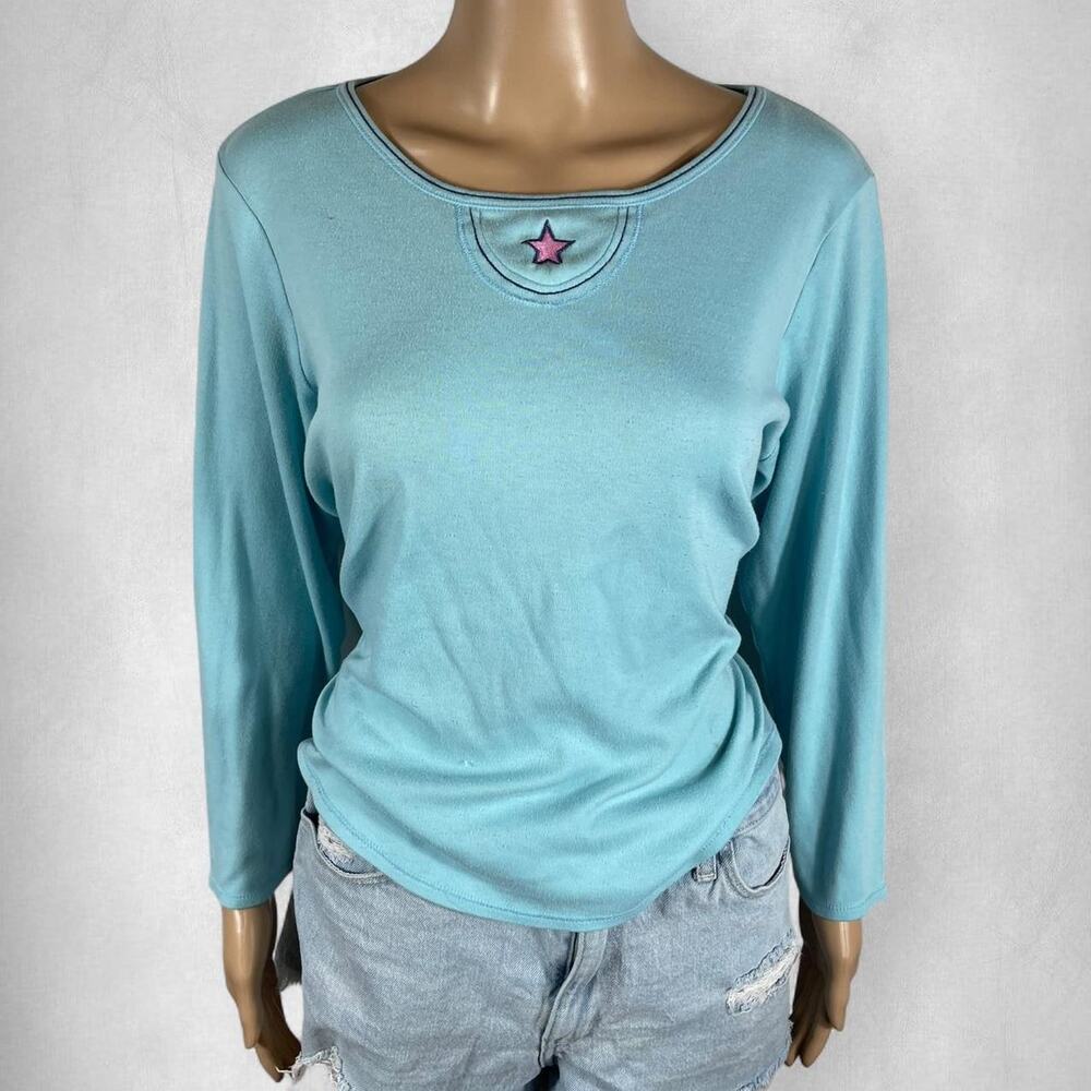 Croft barrow blue long sleeve